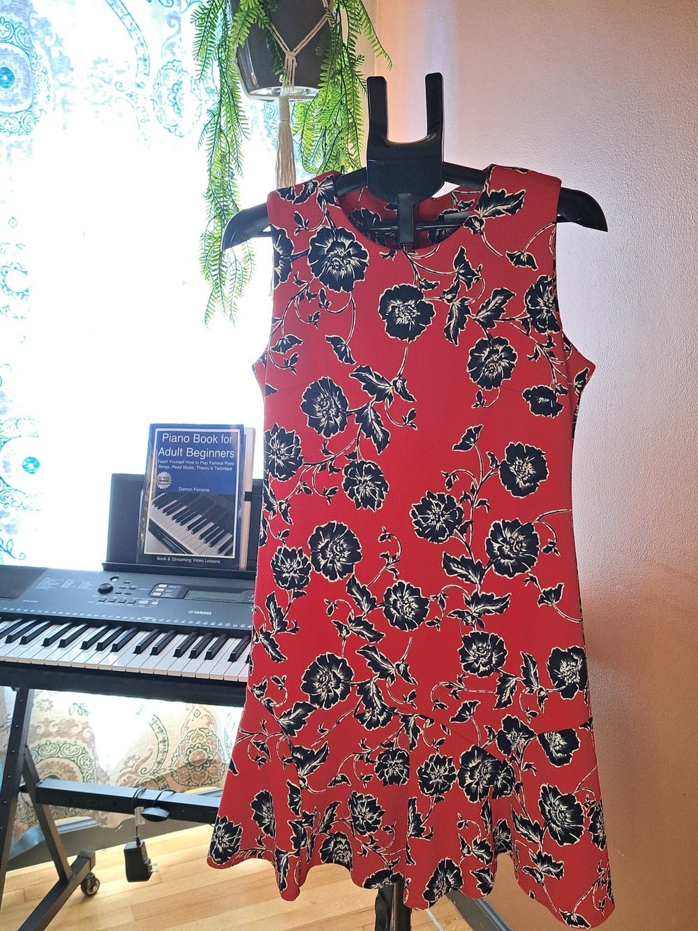 Shelby & Palmer Red Floral Shift Mini Dress